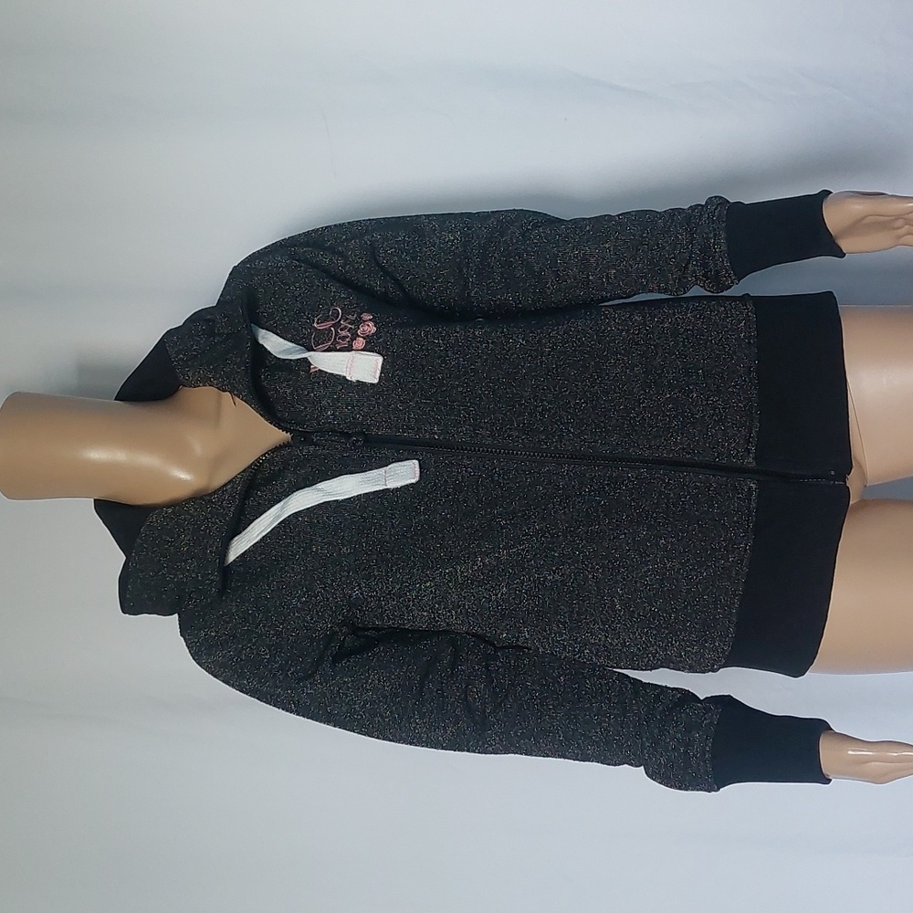 Orange‎ Kiss Hoodie Juniors women's gray size M